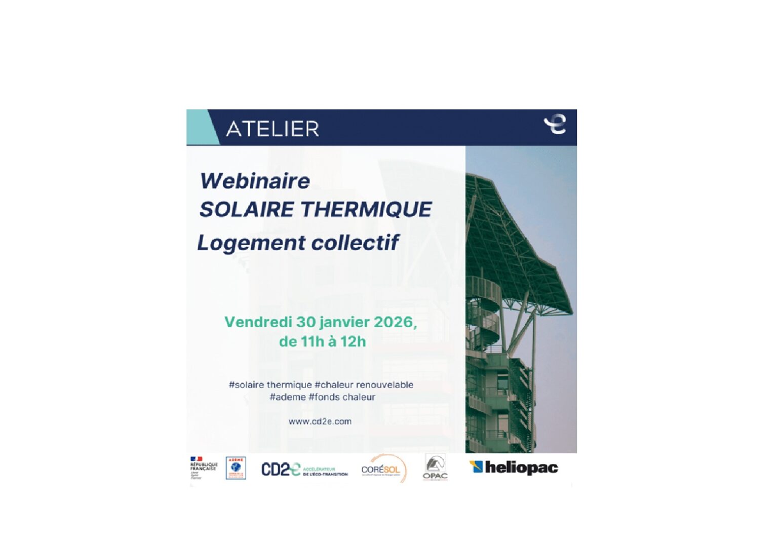 [ATELIER] Webinaire solaire thermique : Logement collectif