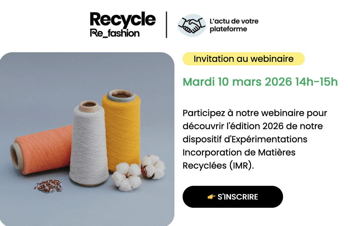 Webinaire « Expérimentations Incorporation de Matières Recyclées (IMR) 2026 »