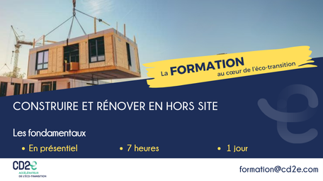 [FORMATION] Construire et rénover en hors site | Les fondamentaux