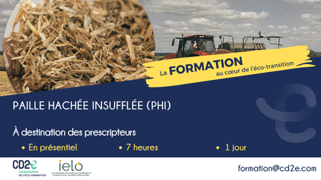 [FORMATION] Paille hachée insufflée (PHI) à destination des prescripteurs