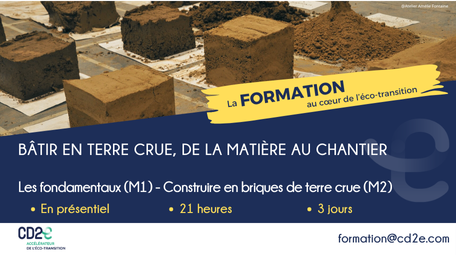 [FORMATION] Bâtir en terre crue, de la matière au chantier [M1+M2 Briques]