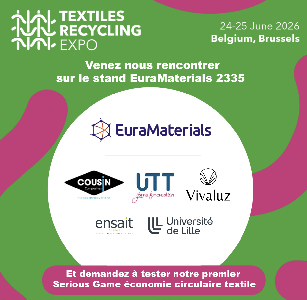 Retrouvez EuraMaterials au Textile Recycling Expo 2026 à Bruxelles